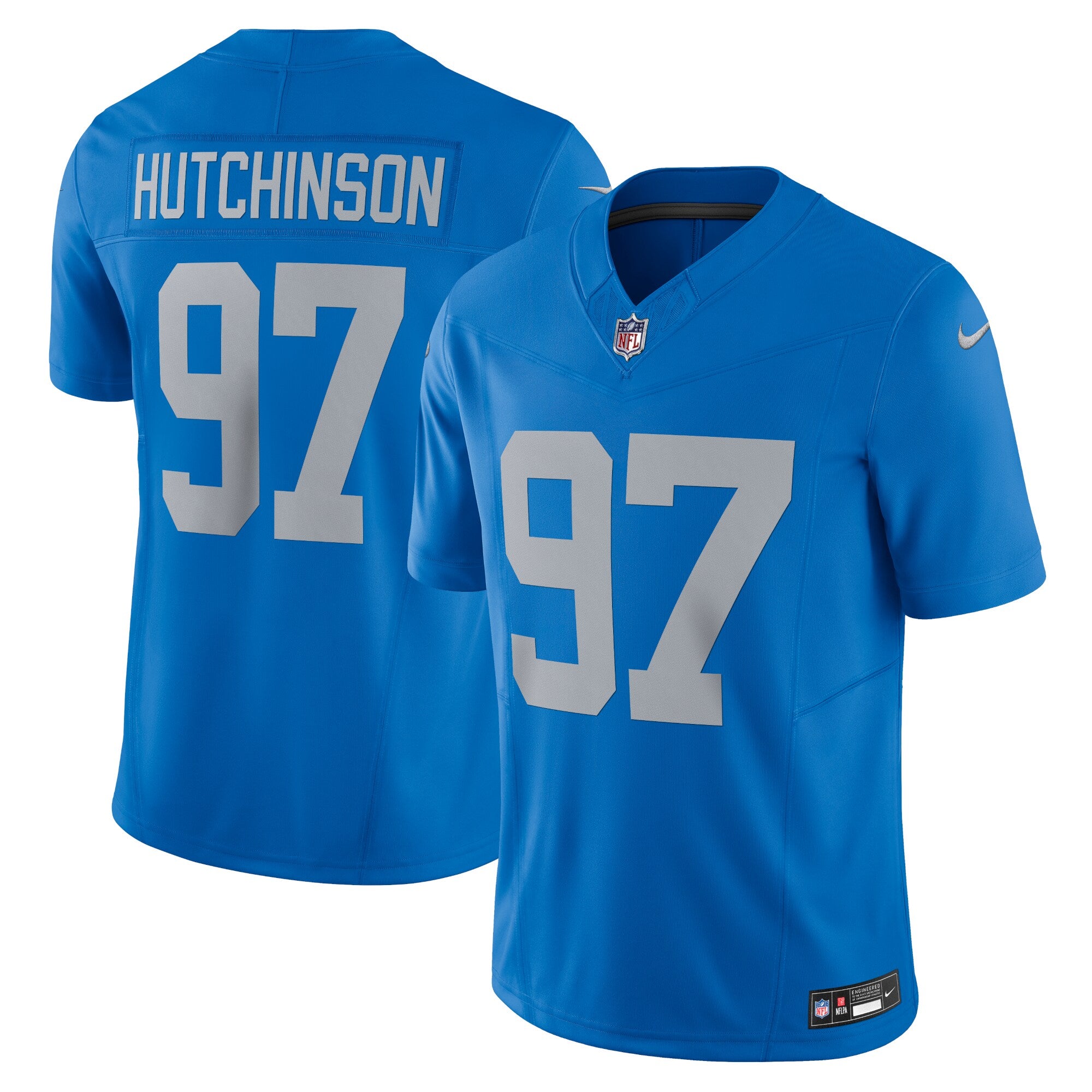 Aidan Hutchinson Detroit Lions Vapor F.U.S.E. Alternate Limited Jersey - Blue | Stitched Football Jersey TJS2136
