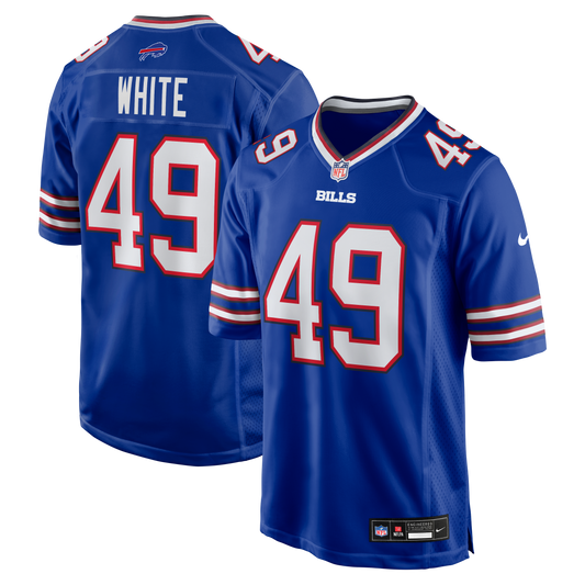 DaShaun White Buffalo Bills Team Game Jersey - Royal | Stitched Football Jersey TJS1954
