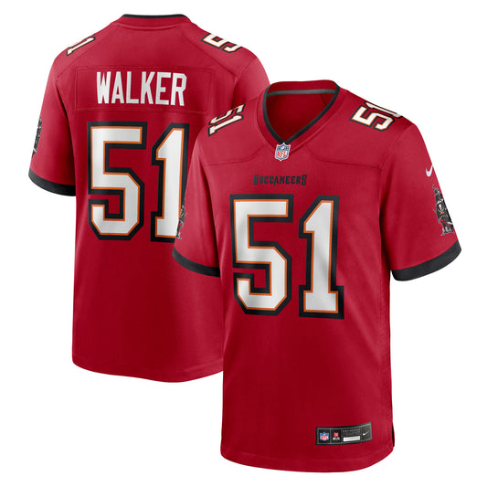 David Walker Tampa Bay Buccaneers Team Game Jersey - Red | Stitched Football Jersey TJS2146