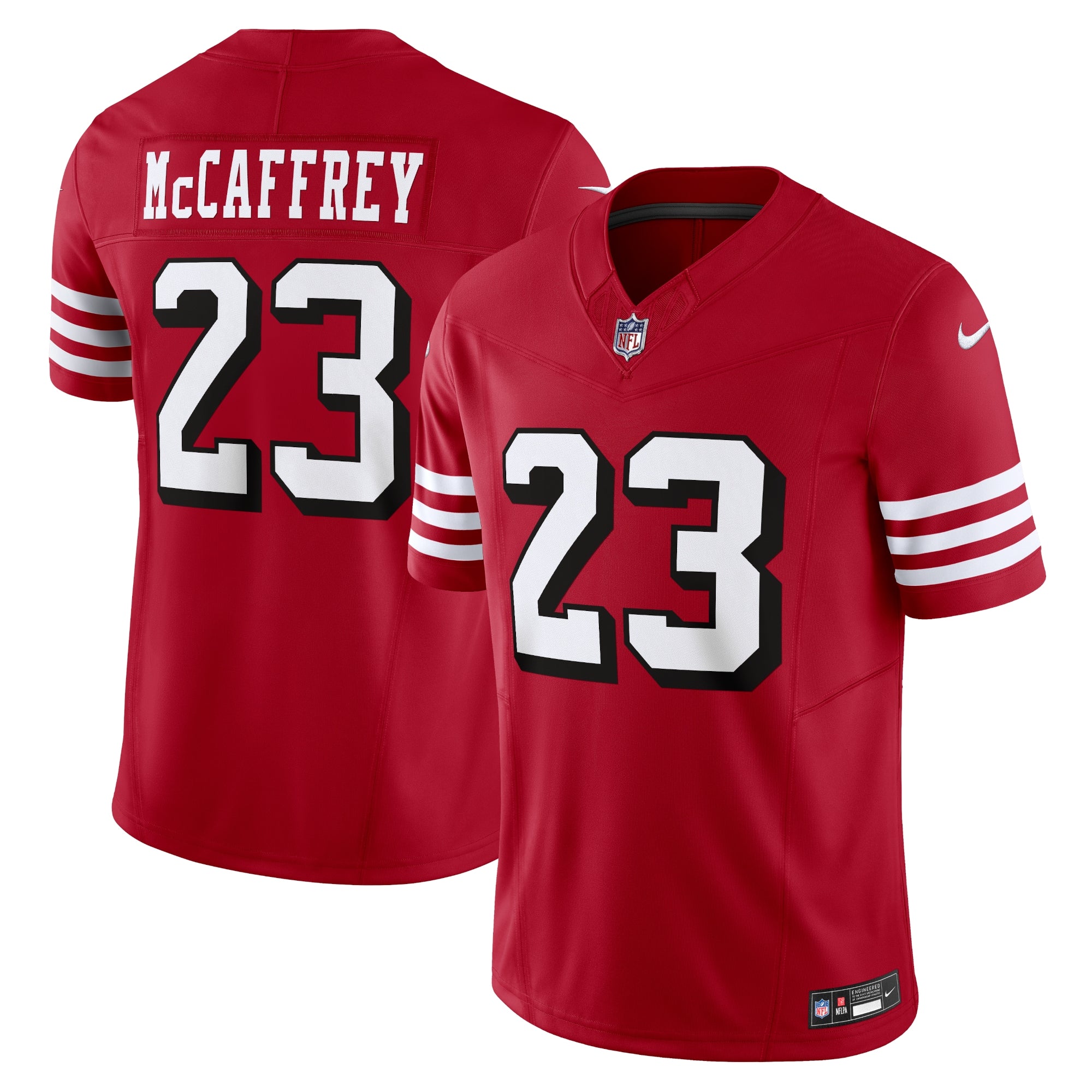 Christian McCaffrey San Francisco 49ers Vapor F.U.S.E. Limited Jersey - Scarlet | Stitched Football Jersey TJS2010