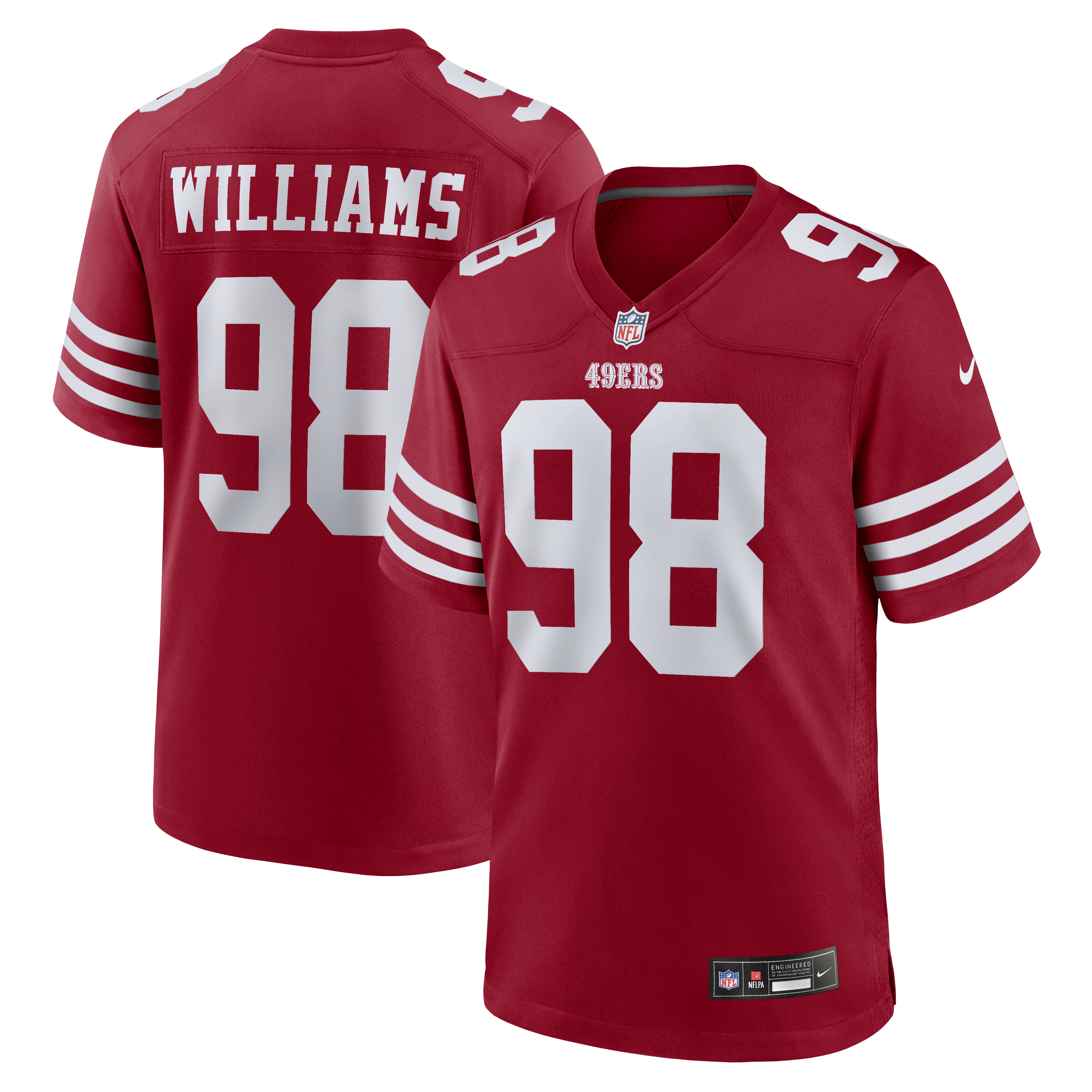Mykel Williams San Francisco 49ers Team Game Jersey - Scarlet | Stitched Football Jersey TJS2154