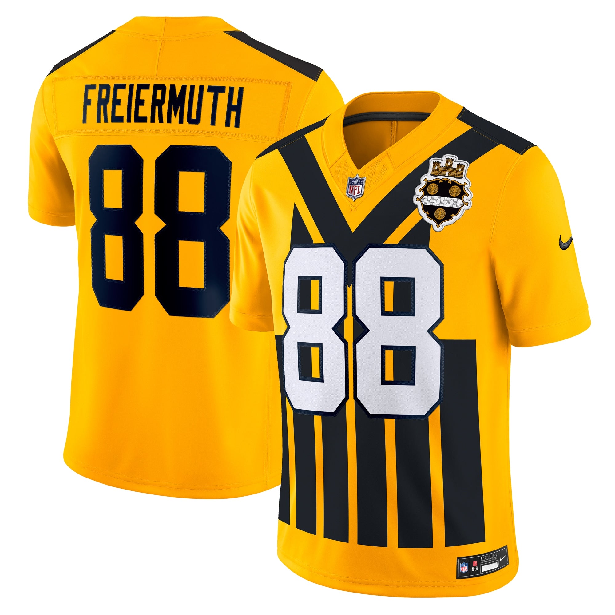 Pat Freiermuth Pittsburgh Steelers Alternate Vapor F.U.S.E. Limited Jersey - Gold | Stitched Football Jersey TJS1983