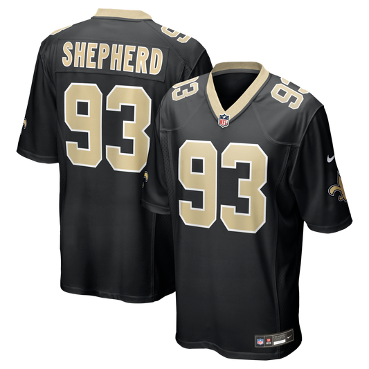 Nathan Shepherd New Orleans Saints Game Jersey - Black | Stitched Football Jersey TJS1943