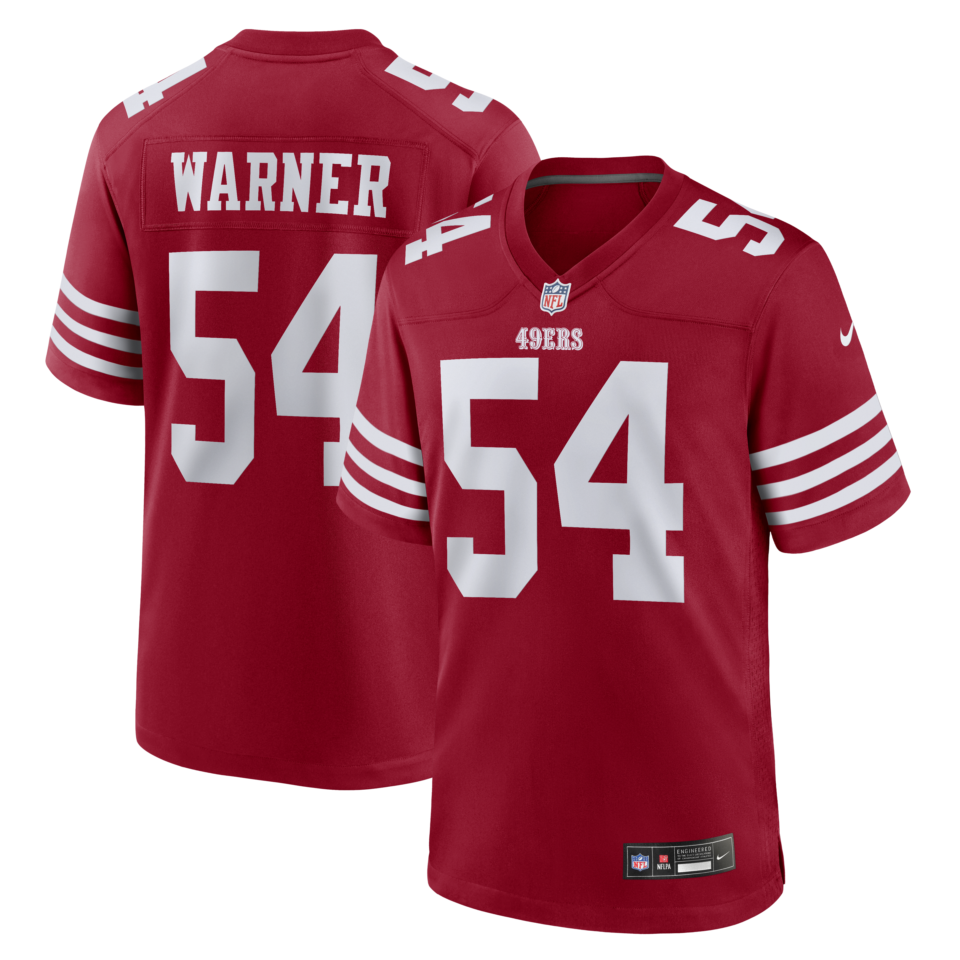 Fred Warner San Francisco 49ers Player Game Jersey - Scarlet | Stitched Football Jersey TJS2044