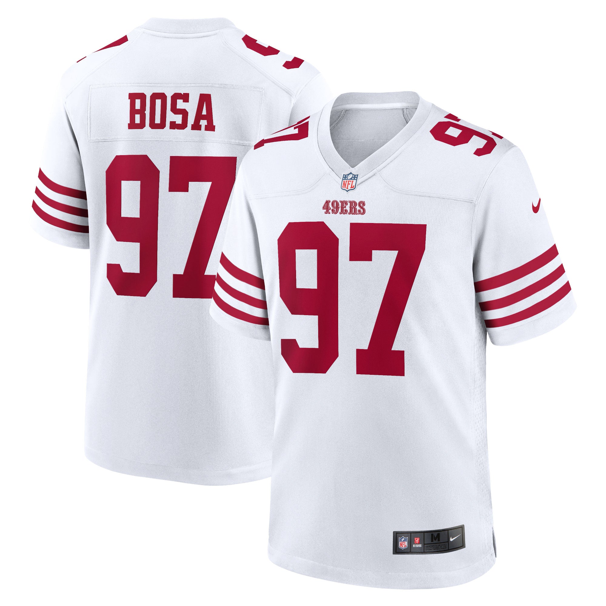 Nick Bosa San Francisco 49ers Team Game Jersey - White | Stitched Football Jersey TJS1960