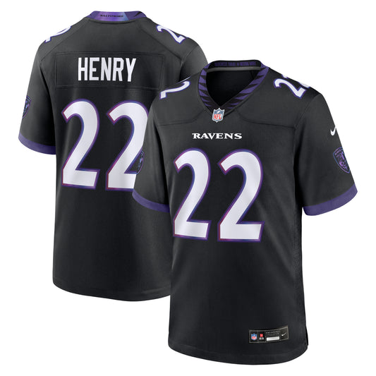 Derrick Henry Baltimore Ravens Alternate Game Jersey - Black | Stitched Football Jersey TJS2053