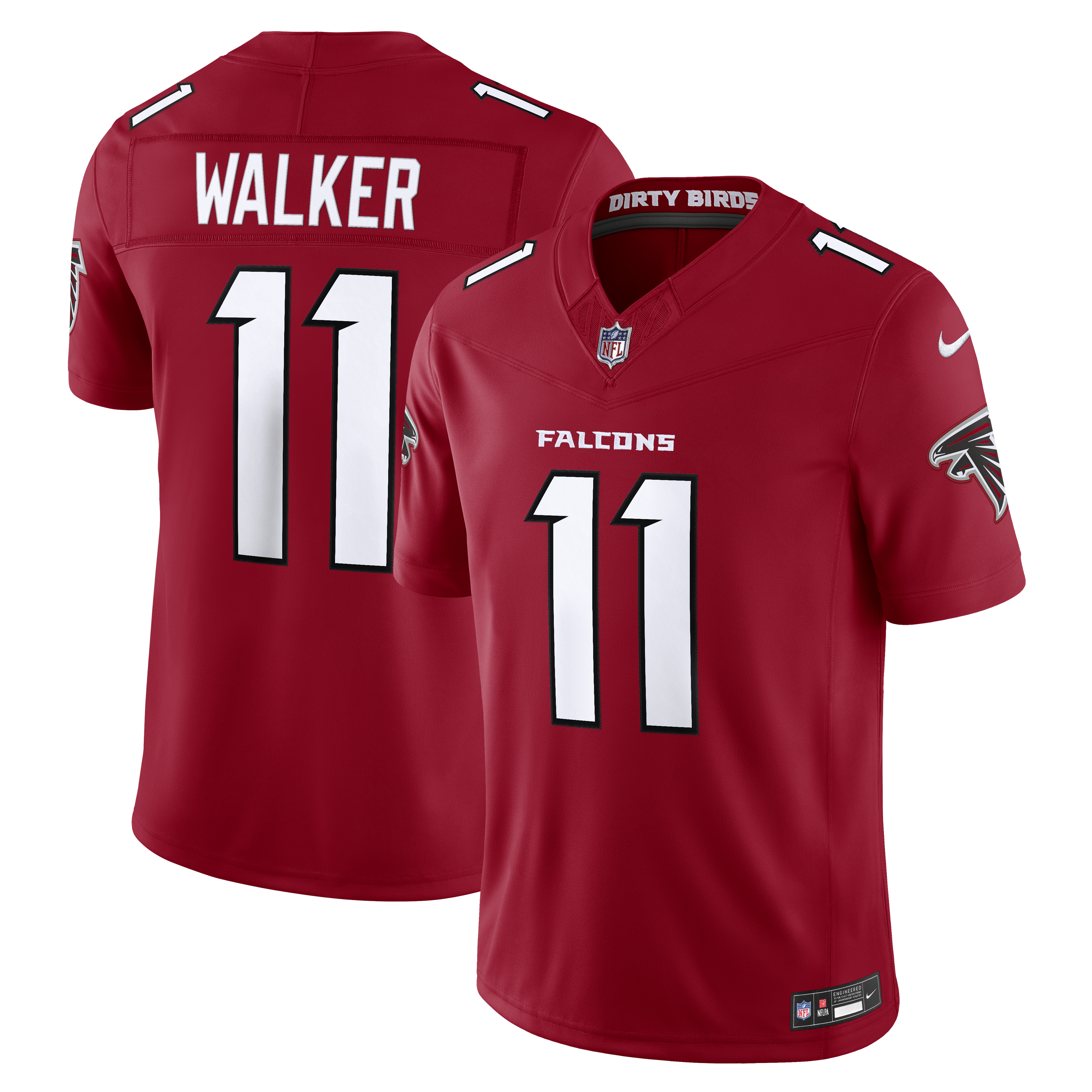 Jalon Walker Atlanta Falcons Vapor F.U.S.E. Stitched Limited Jersey - Red | Stitched Football Jersey TJS1904