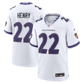 Derrick Henry Baltimore Ravens Game Jersey - White | Stitched Football Jersey TJS2128