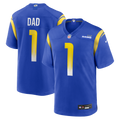 Number 1 Dad Los Angeles Rams Game Jersey - Royal | Stitched Football Jersey TJS2018