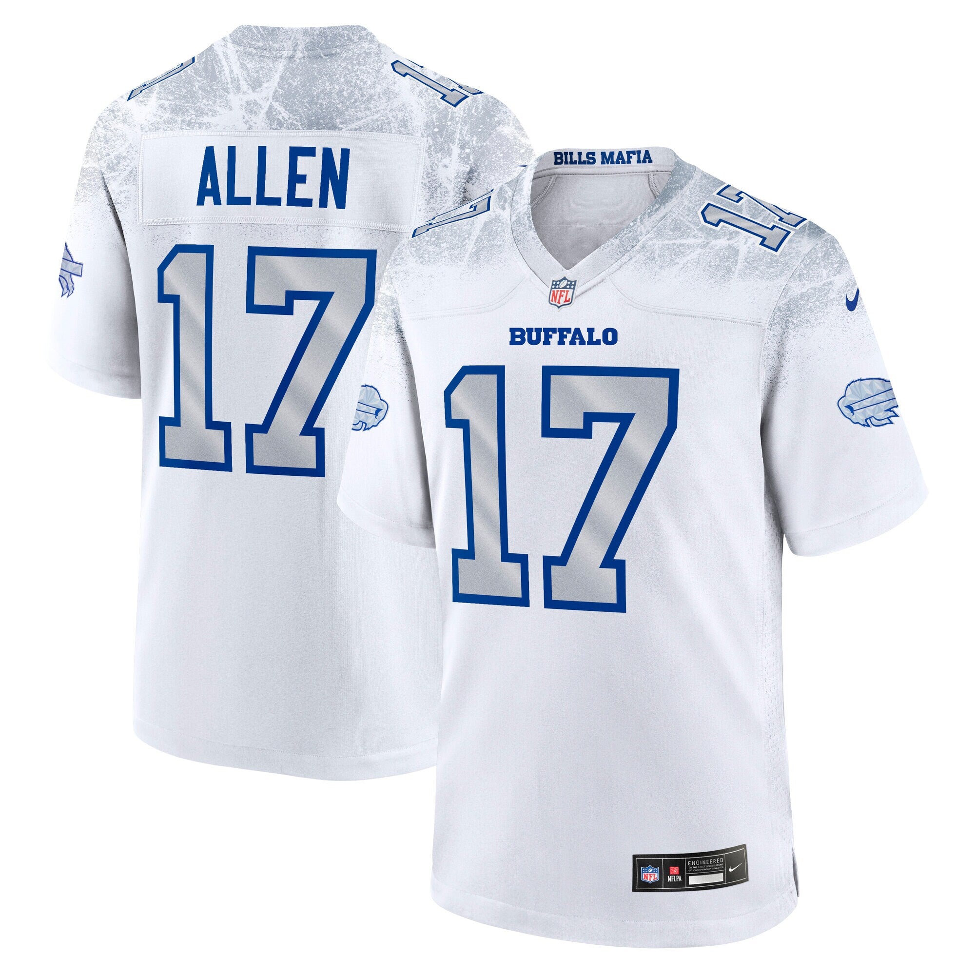 Josh Allen Buffalo Bills 2025 Rivalries Collection Game Jersey - White | Stitched Football Jersey TJS2084