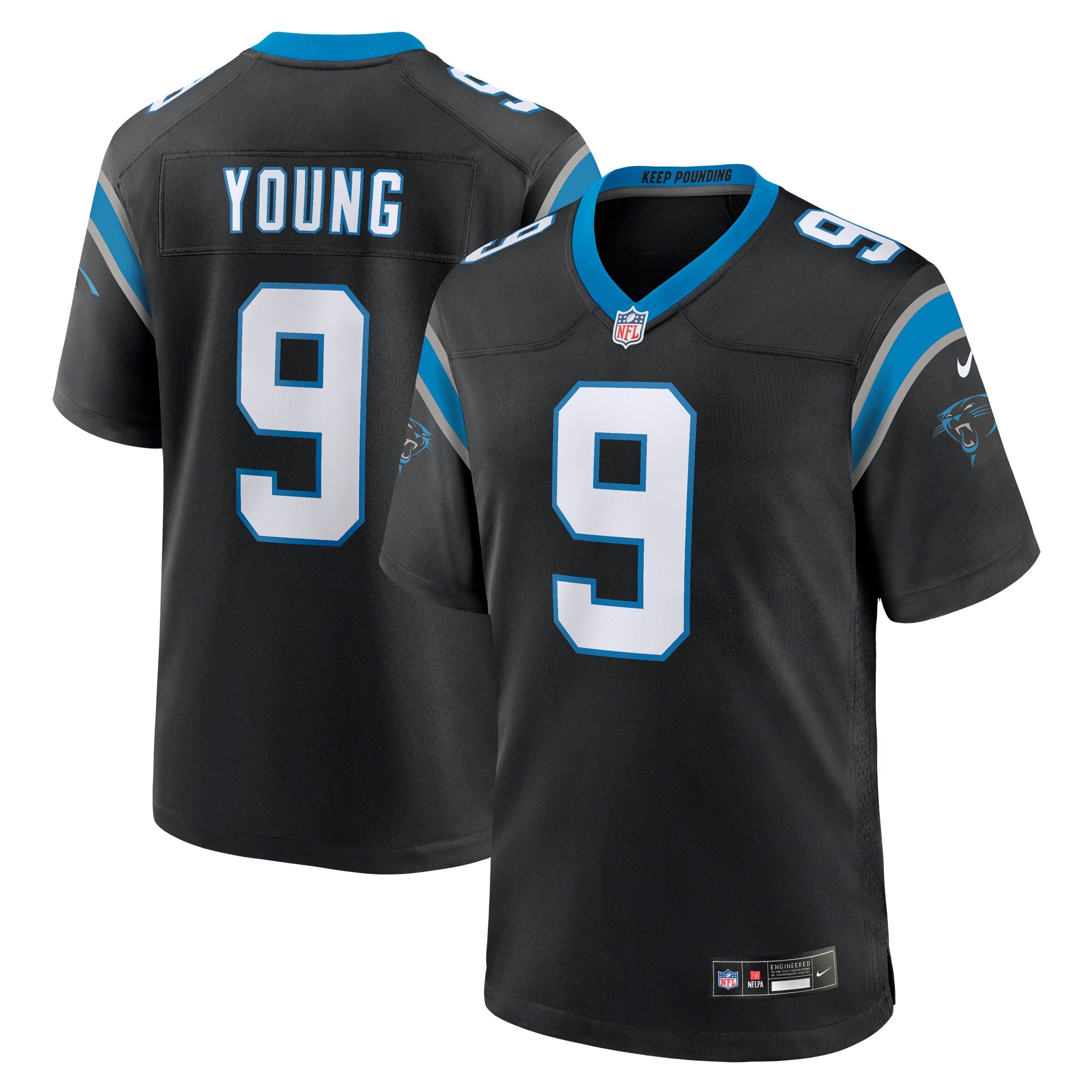 Bryce Young Carolina Panthers Team Game Jersey - Black | Stitched Football Jersey TJS2061