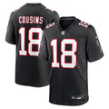 Kirk Cousins Atlanta Falcons Alternate Game Player Jersey - Black | Stitched Football Jersey TJS2161