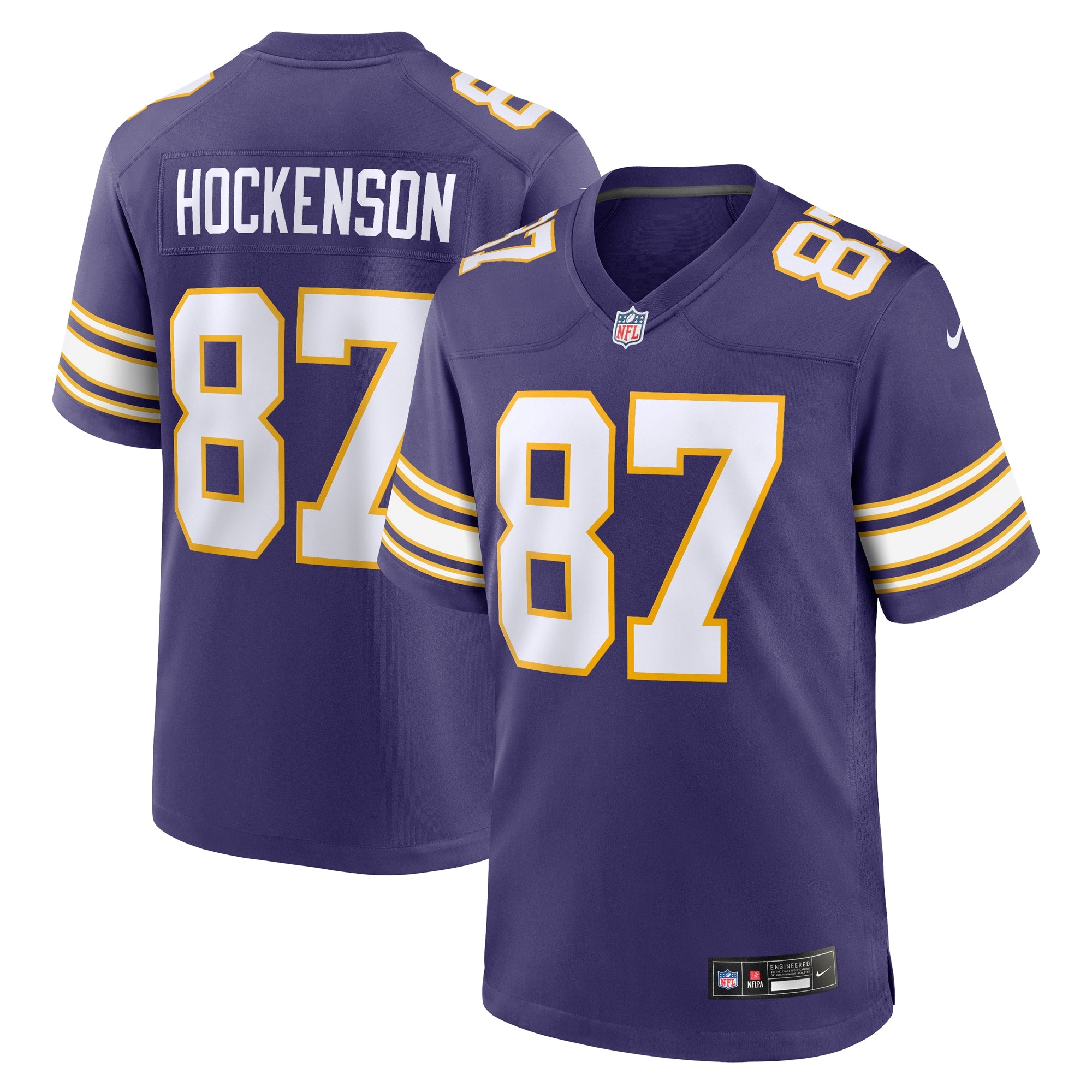 T.J. Hockenson Minnesota Vikings Classic Player Game Jersey - Purple | Stitched Football Jersey TJS2007