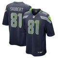 Eric Saubert Seattle Seahawks Team Game Jersey - College Navy | Stitched Football Jersey TJS2065