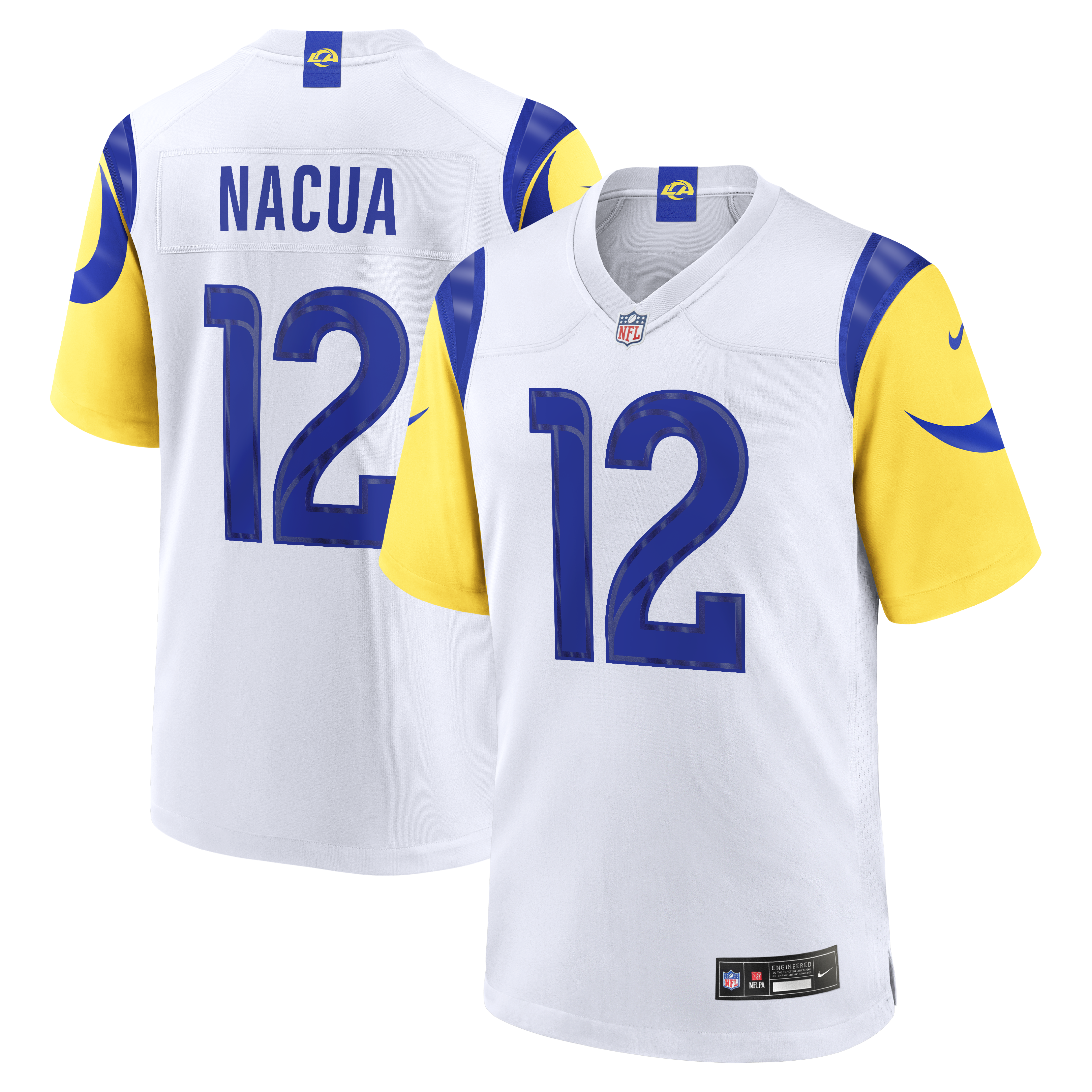 Puka Nacua Los Angeles Rams White Game Player Jersey - White | Stitched Football Jersey TJS2106