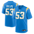 Del'Shawn Phillips Los Angeles Chargers Team Game Jersey - Powder Blue | Stitched Football Jersey TJS2020