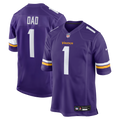 Number 1 Dad Minnesota Vikings Game Jersey - Purple | Stitched Football Jersey TJS2140