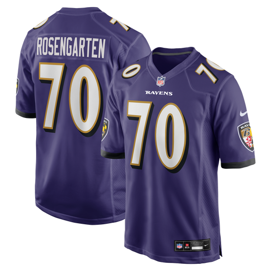 Roger Rosengarten Baltimore Ravens Team Game Jersey - Purple | Stitched Football Jersey TJS2148