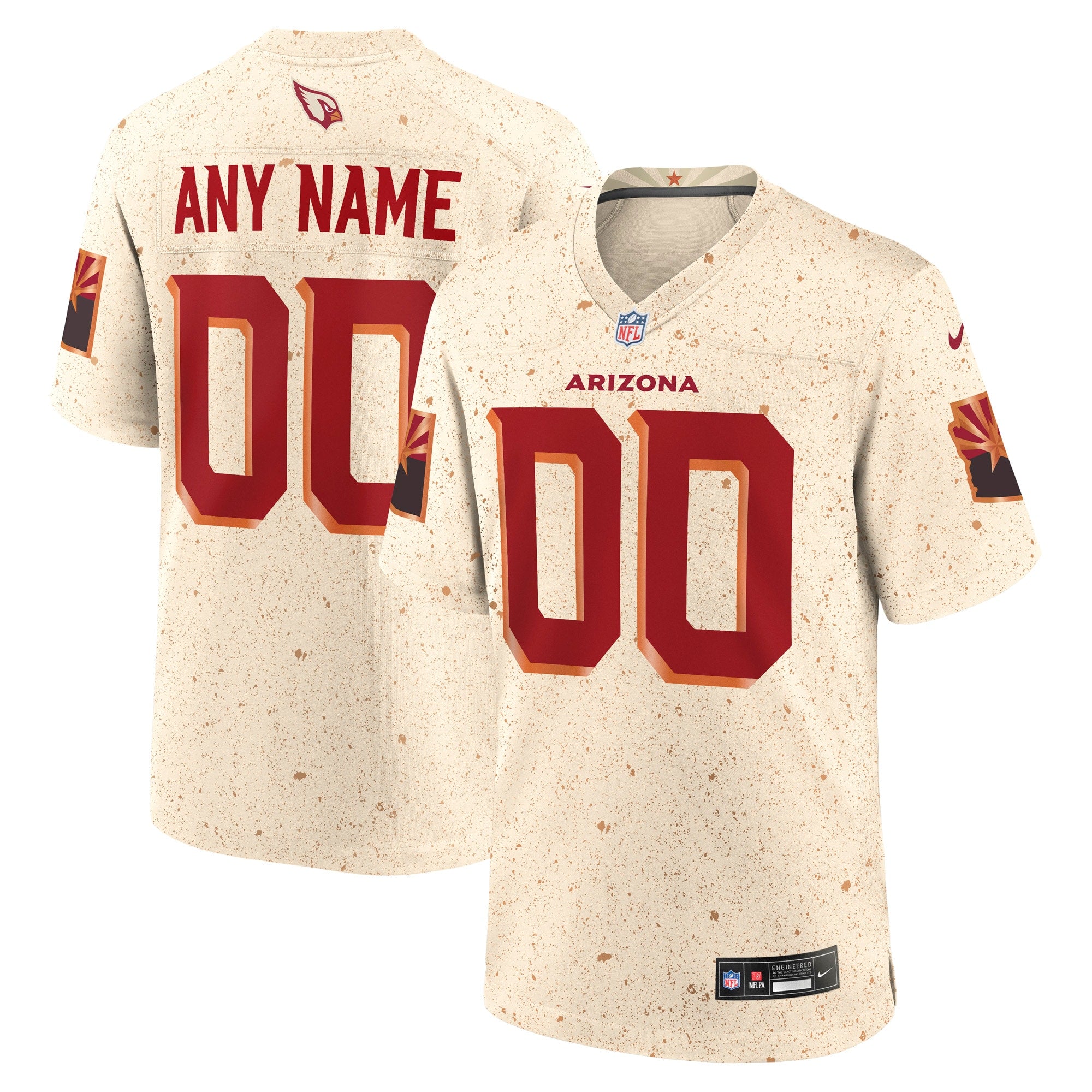 Arizona Cardinals 2025 Rivalries Collection Custom Game Jersey - Natural | Stitched Football Jersey TJS2138