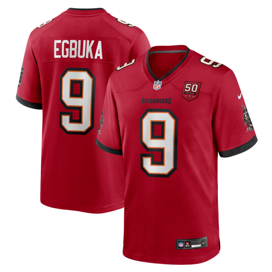 Emeka Egbuka Tampa Bay Buccaneers Team Game Jersey - Red | Stitched Football Jersey TJS2108