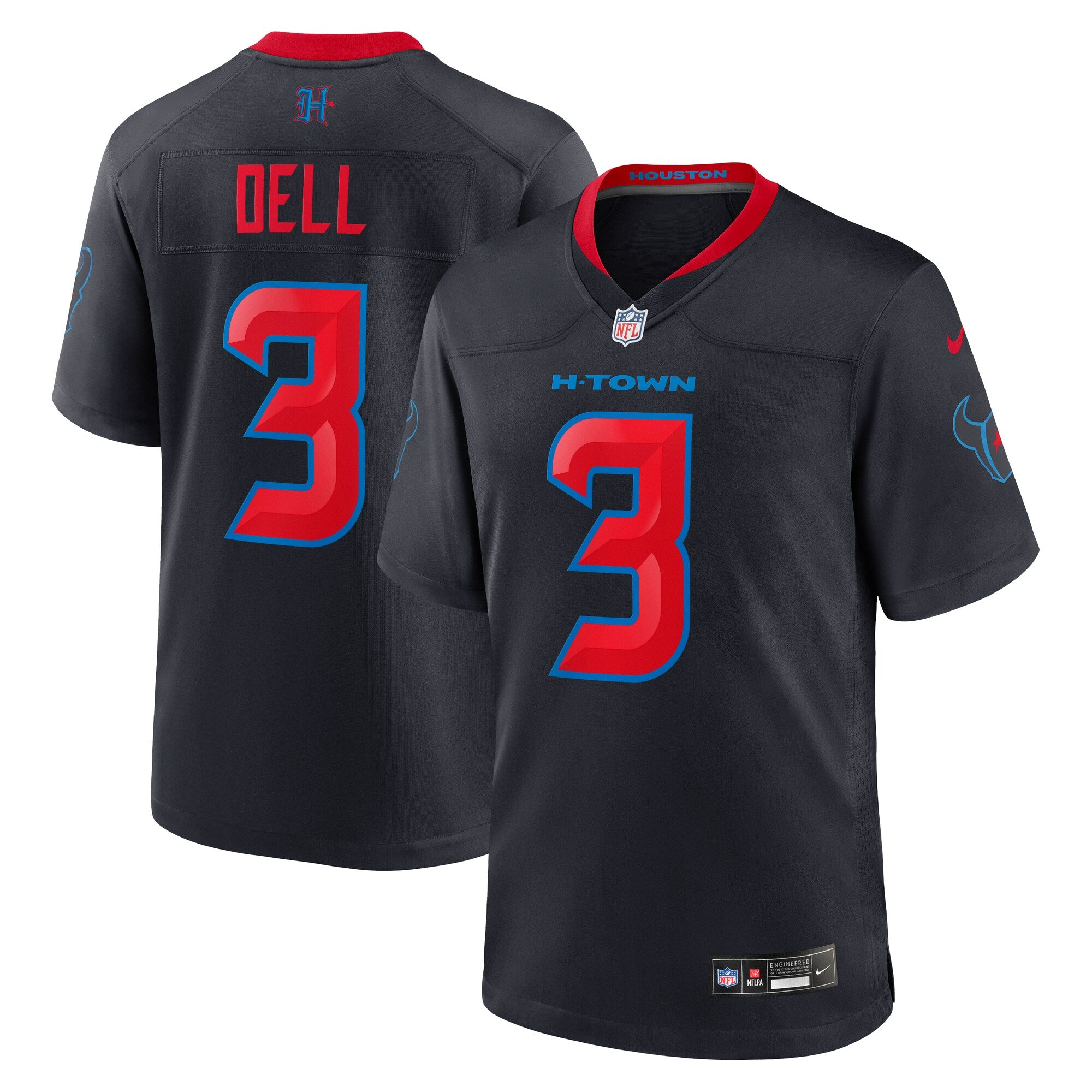 Tank Dell Houston Texans 2nd Alternate Game Jersey - Navy | Stitched Football Jersey TJS2131