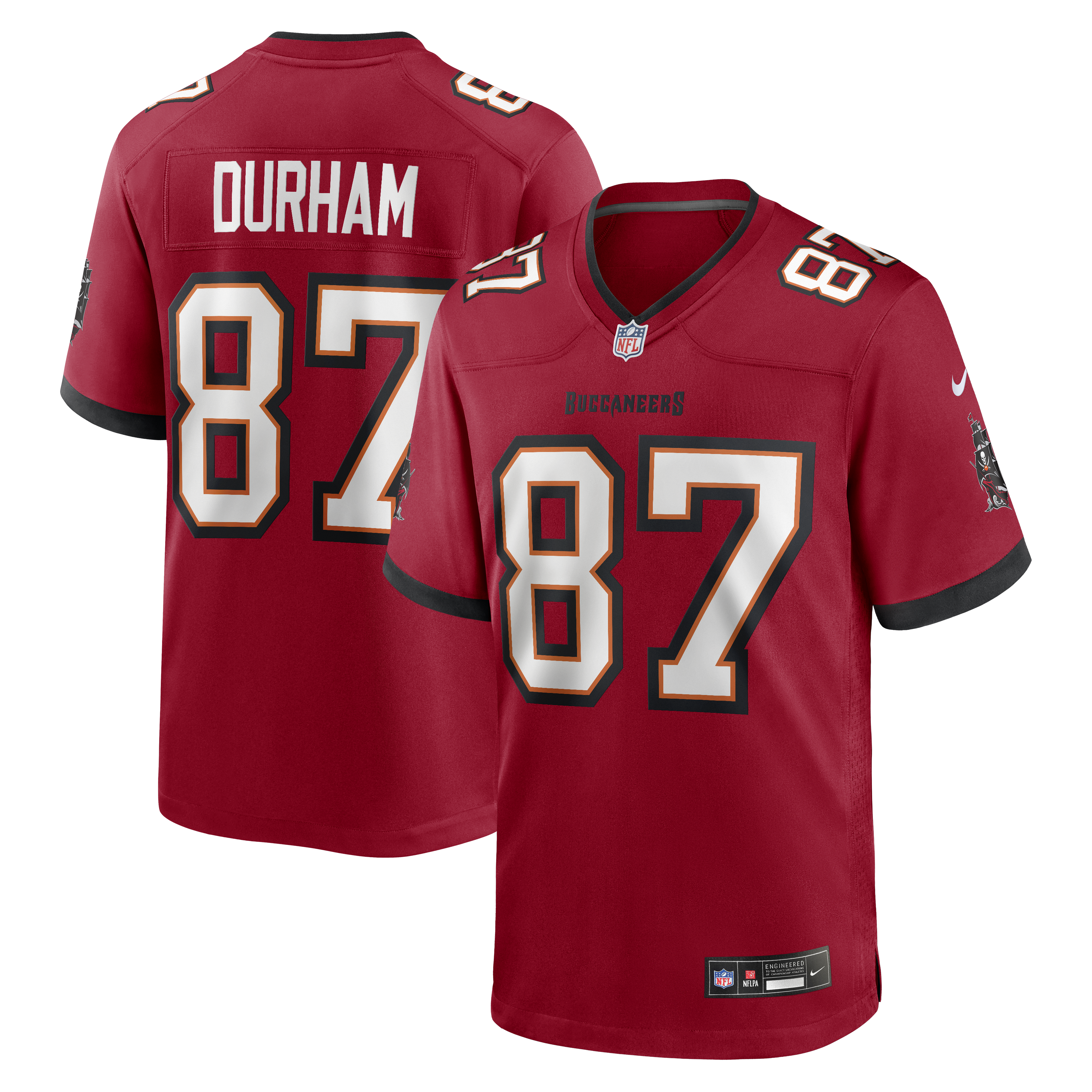 Payne Durham Tampa Bay Buccaneers Game Jersey - Red | Stitched Football Jersey TJS2152