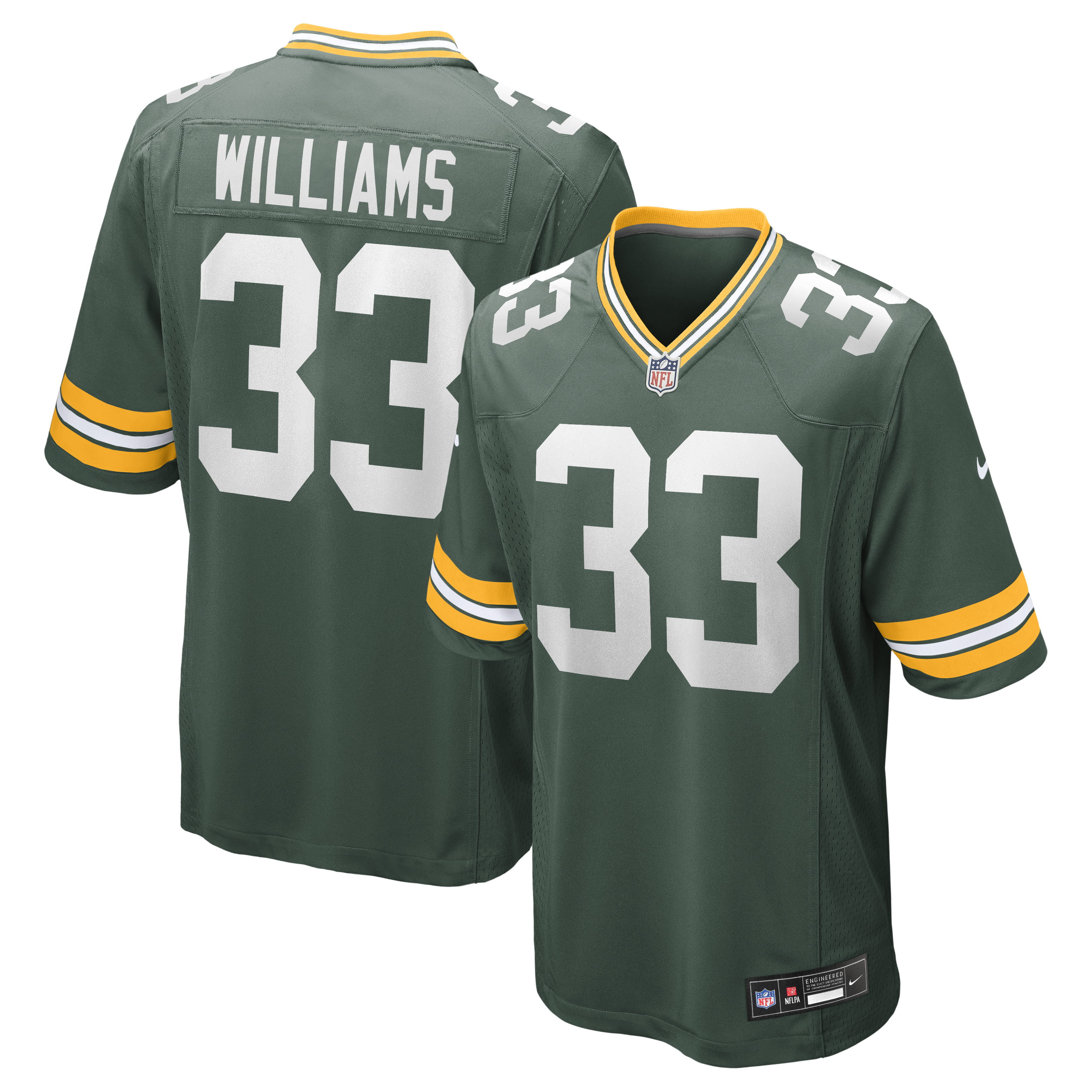 Evan Williams Green Bay Packers Game Jersey - Green | Stitched Football Jersey TJS2175