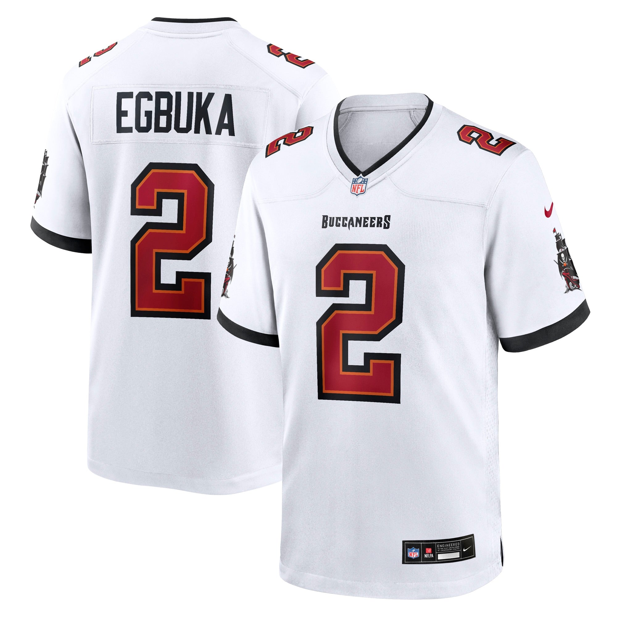 Emeka Egbuka Tampa Bay Buccaneers Game Jersey - White | Stitched Football Jersey TJS1969