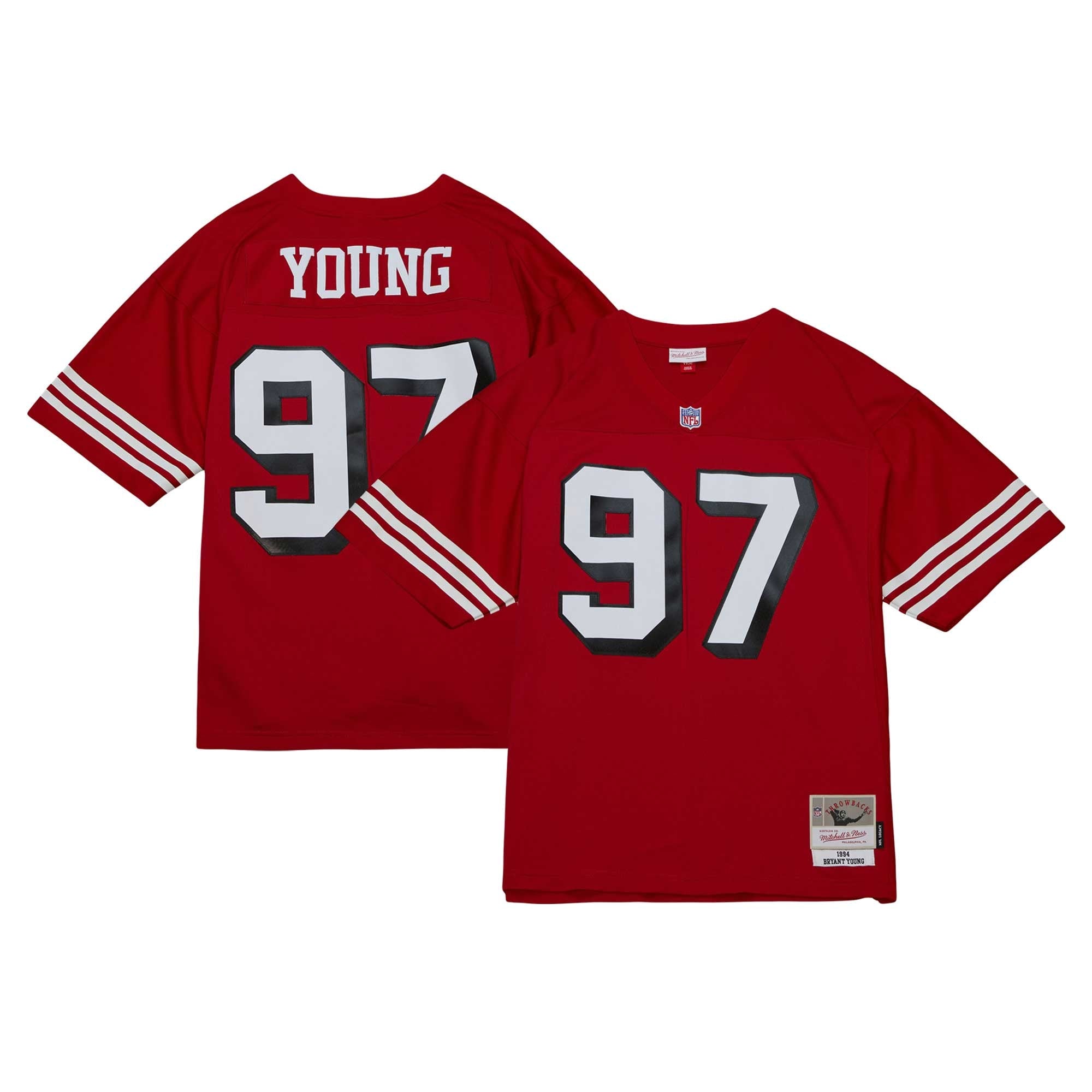 Bryant Young San Francisco 49ers M & N Legacy Replica Jersey - Scarlet | Stitched Football Jersey TJS2057