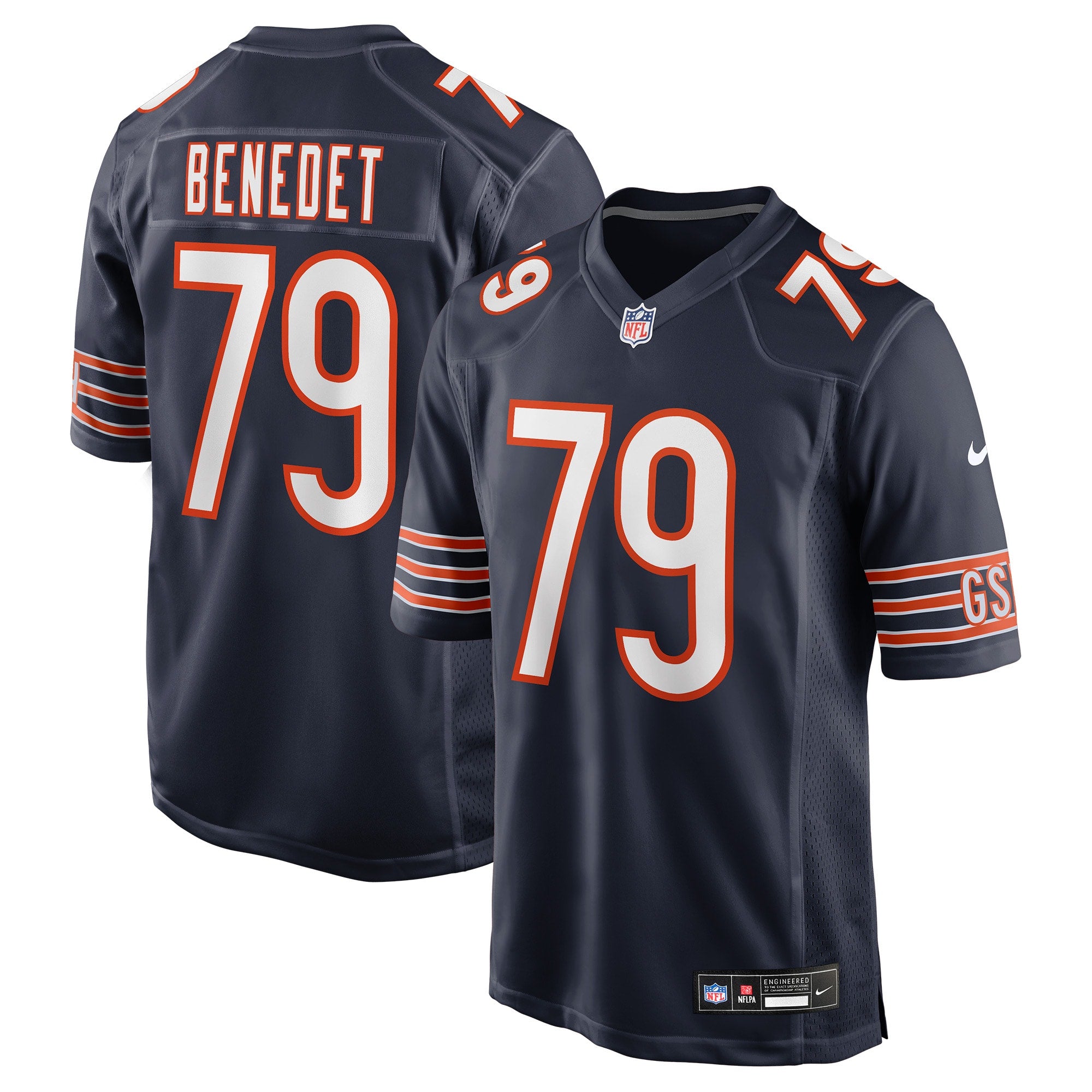 Theo Benedet Chicago Bears Team Game Jersey - Navy | Stitched Football Jersey TJS1984