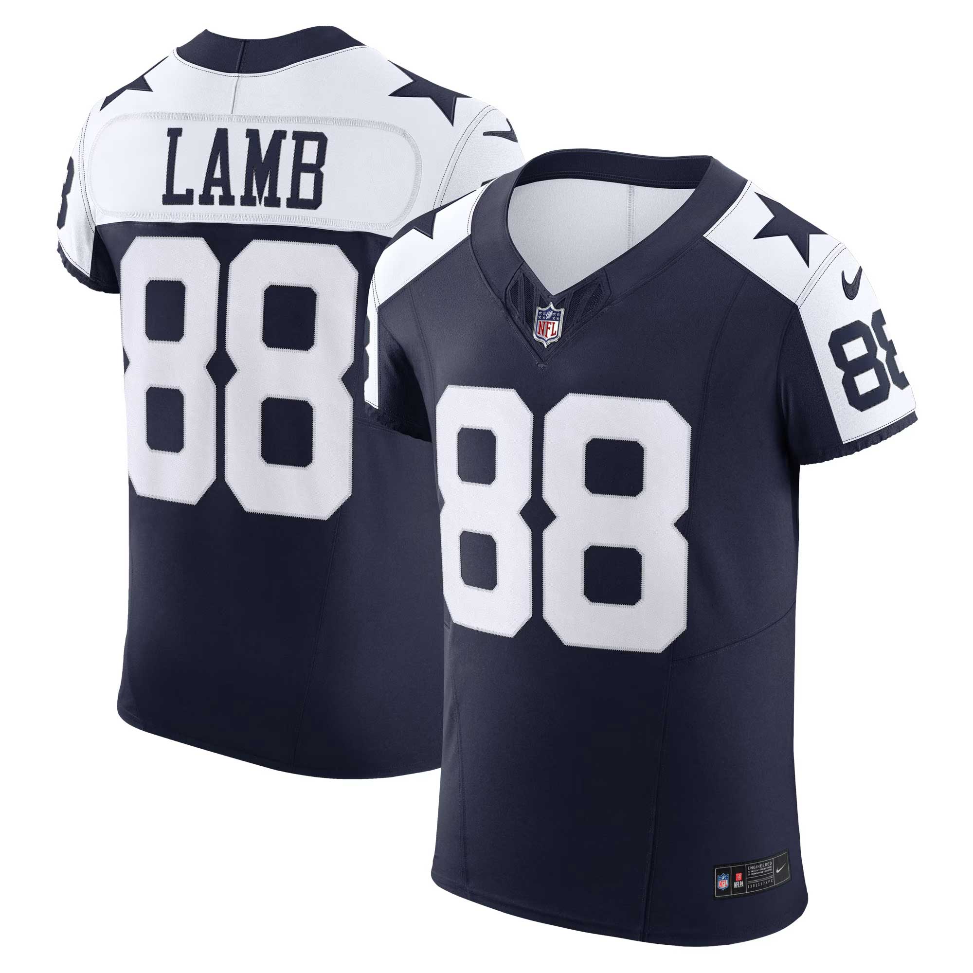 CeeDee Lamb Dallas Cowboys Alternate Vapor F.U.S.E. Elite Jersey - Navy | Stitched Football Jersey TJS2406