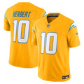Justin Herbert Los Angeles Chargers Alternate Charger Power Vapor F.U.S.E. Limited Jersey - Gold | Stitched Football Jersey TJS2391