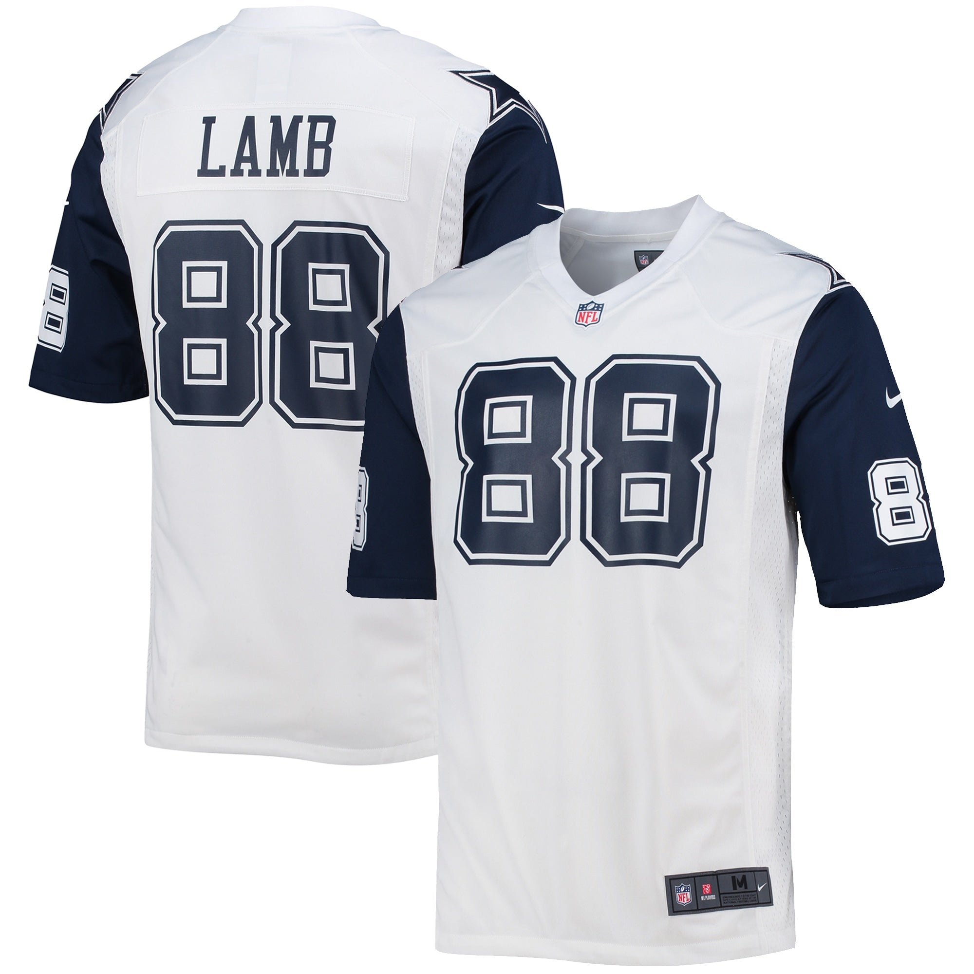 CeeDee Lamb Dallas Cowboys Alternate Game Team Jersey - White | Stitched Football Jersey TJS2283