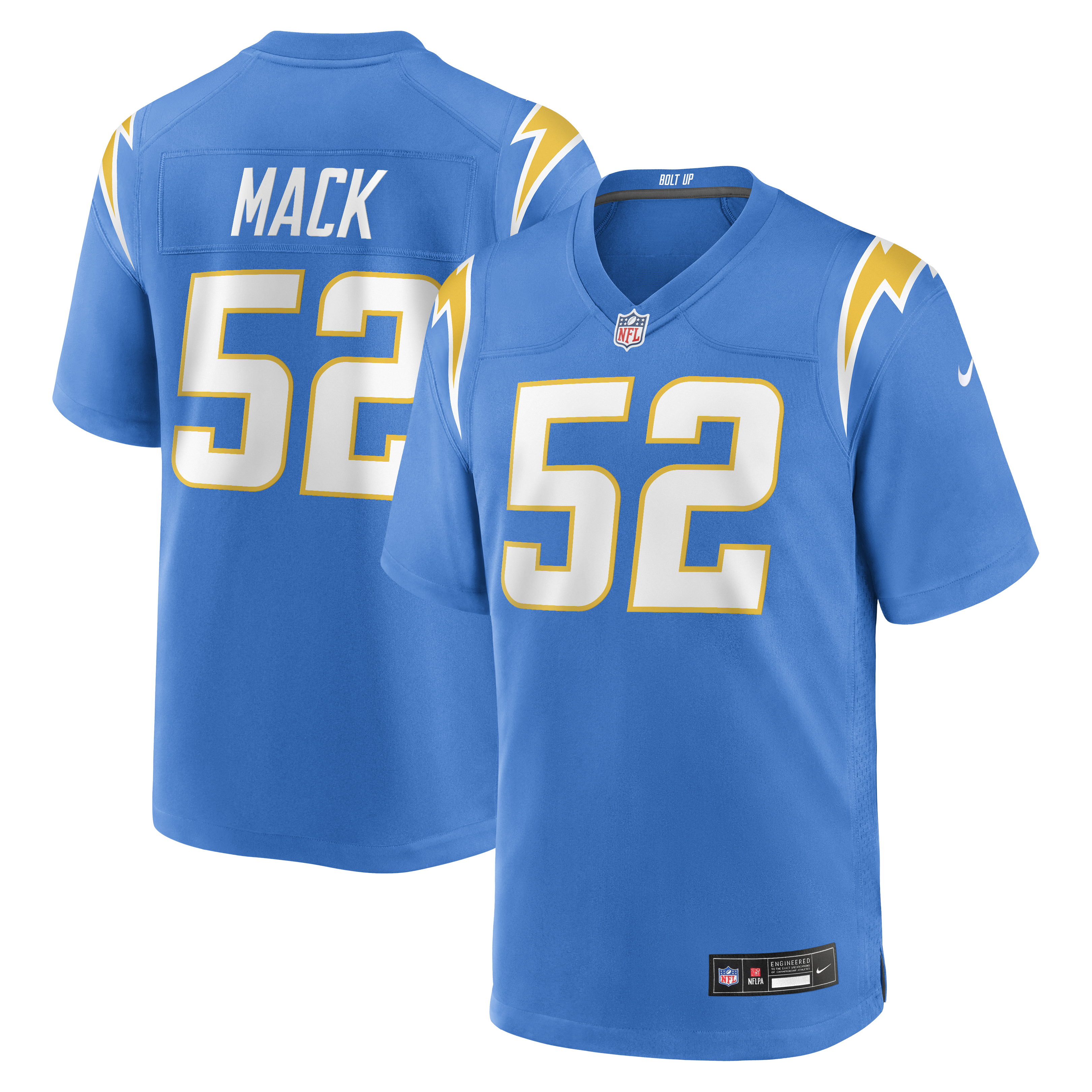 Khalil Mack Los Angeles Chargers Game Jersey - Powder Blue | Stitched Football Jersey TJS2496