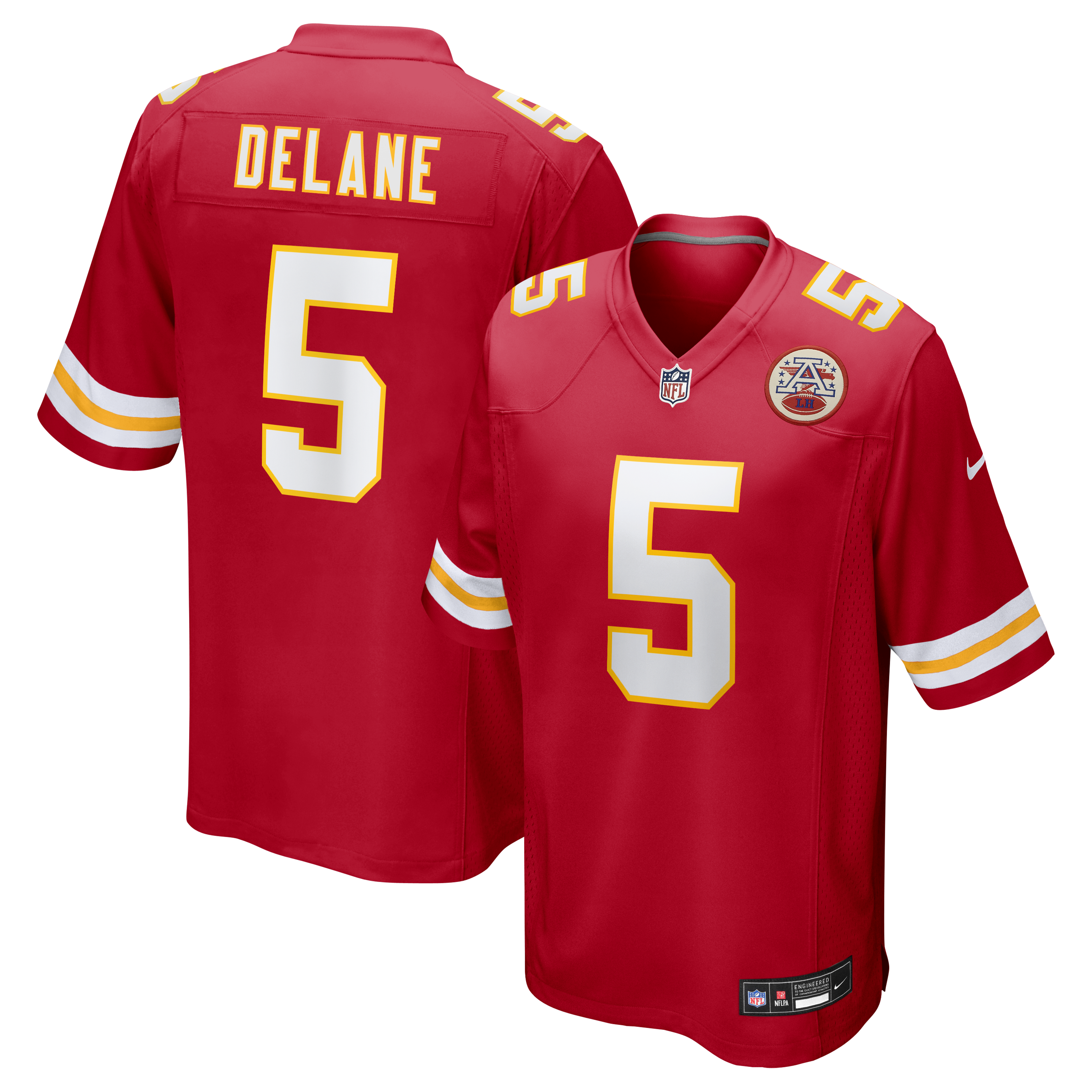 Kansas City Chiefs 2026 NFL Draft First Round Pick No. 6 Team Game Jersey - Red | Stitched Football Jersey TJS2217
