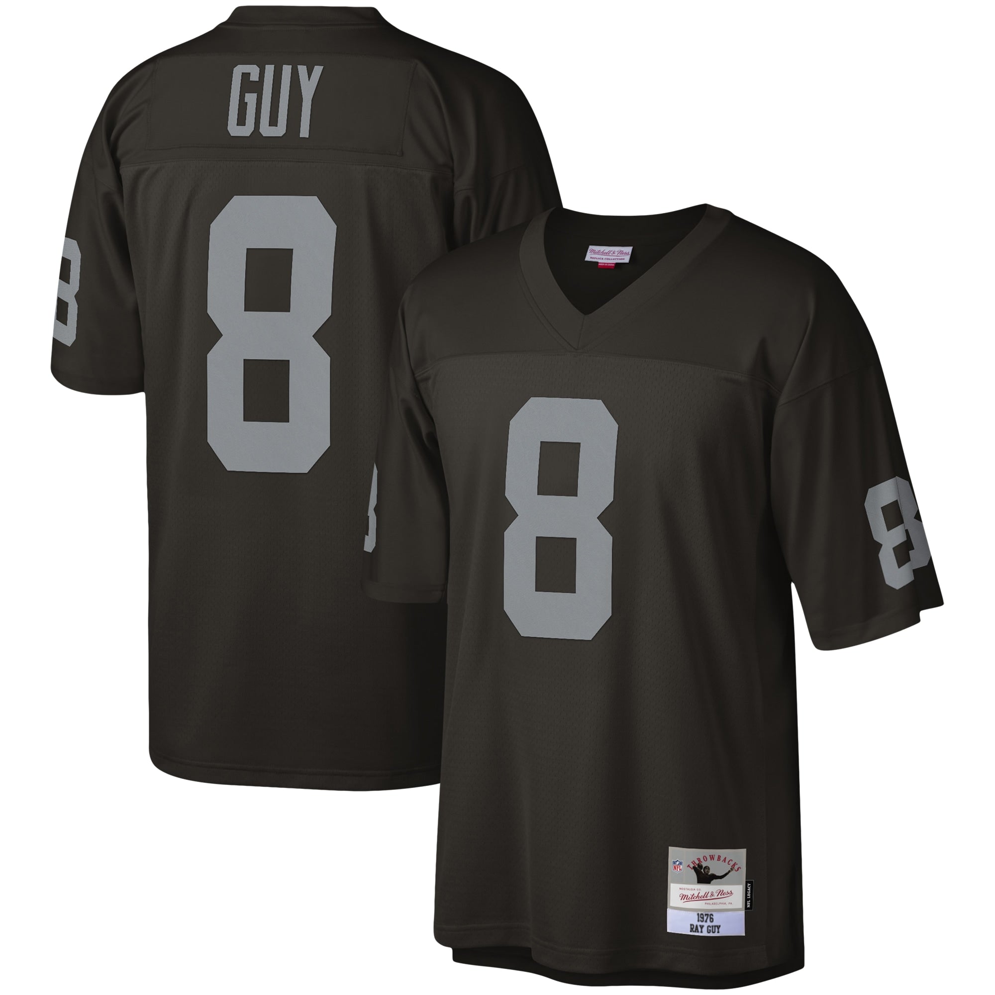 Ray Guy Las Vegas Raiders M & N Legacy Replica Jersey - Black | Stitched Football Jersey TJS2477