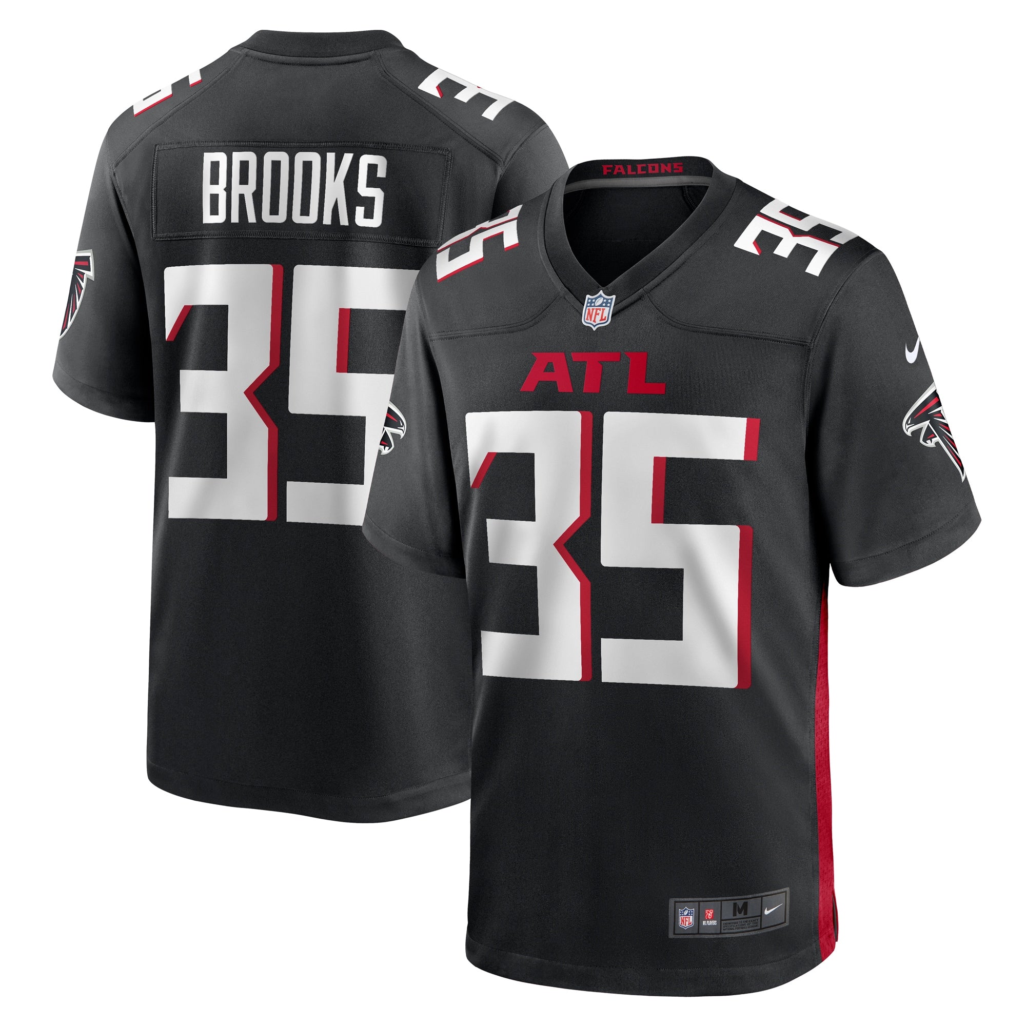Natrone Brooks Atlanta Falcons Team Game Jersey - Black | Stitched Football Jersey TJS2312