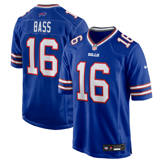 Tyler Bass Buffalo Bills Team Game Jersey - Royal | Stitched Football Jersey TJS2390