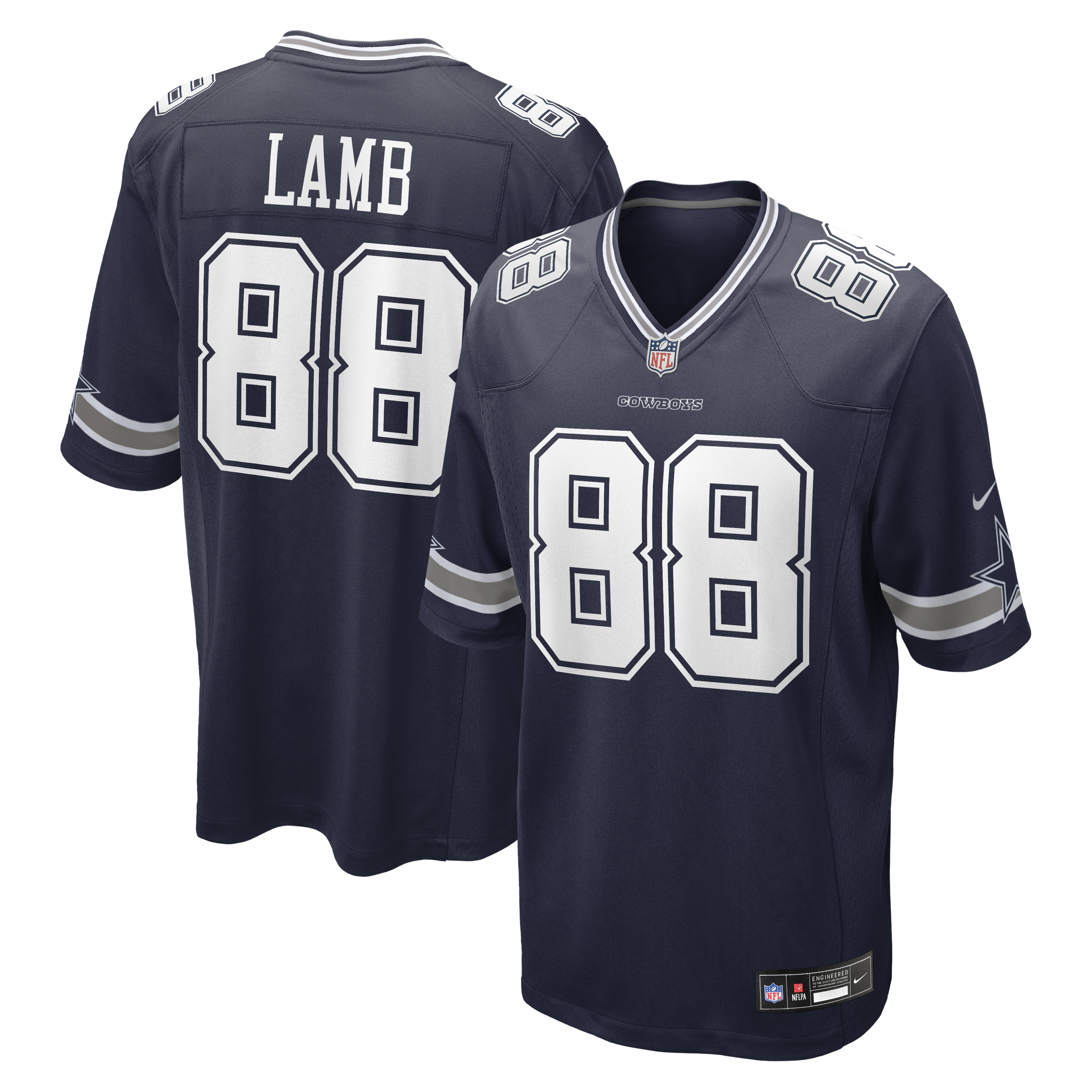 CeeDee Lamb Dallas Cowboys Game Jersey - Navy | Stitched Football Jersey TJS2320