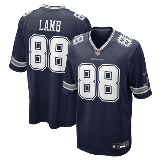 CeeDee Lamb Dallas Cowboys Game Jersey - Navy | Stitched Football Jersey TJS2320