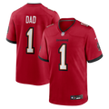 Number 1 Dad Tampa Bay Buccaneers Game Jersey - Red | Stitched Football Jersey TJS2239