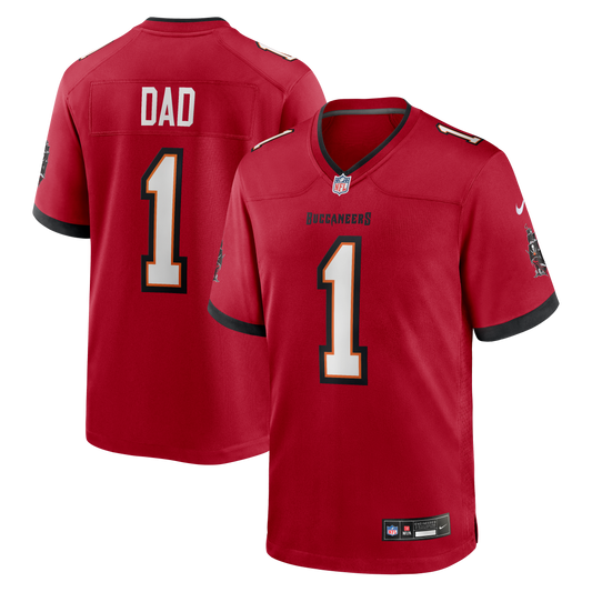 Number 1 Dad Tampa Bay Buccaneers Game Jersey - Red | Stitched Football Jersey TJS2239