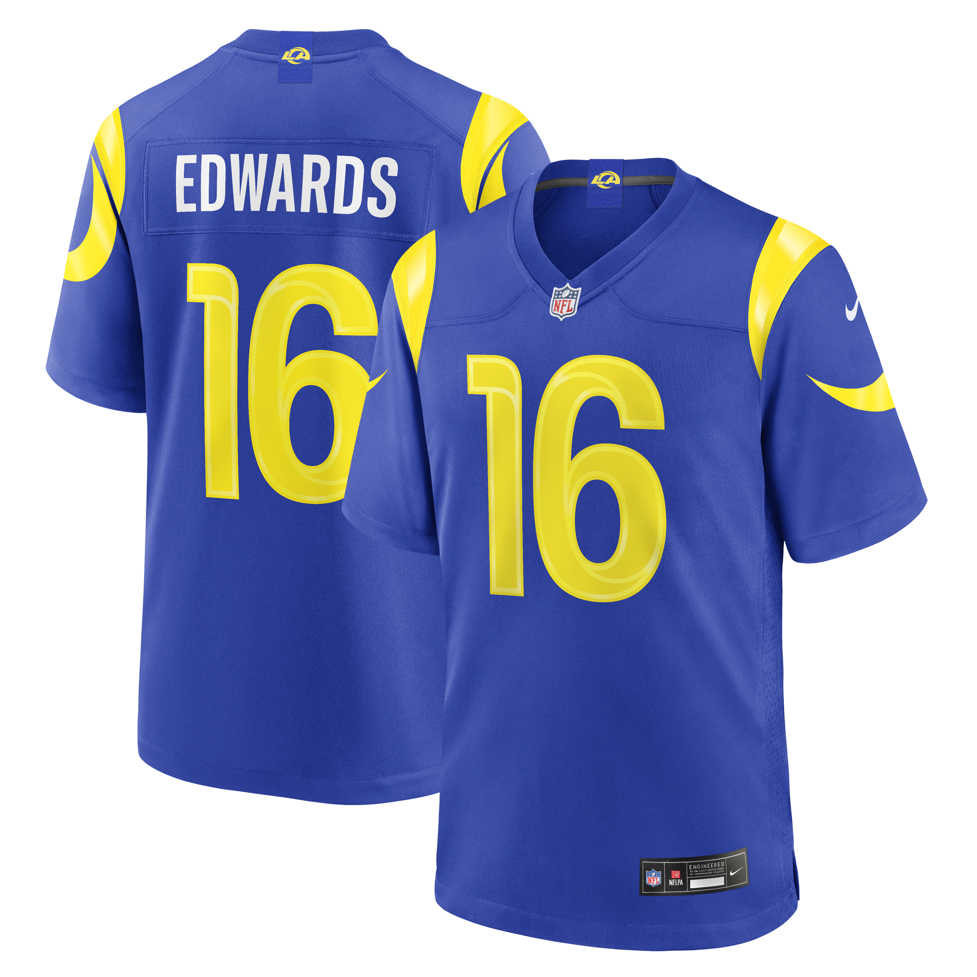 Tru Edwards Los Angeles Rams Team Game Jersey - Royal | Stitched Football Jersey TJS2434