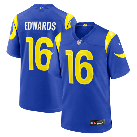 Tru Edwards Los Angeles Rams Team Game Jersey - Royal | Stitched Football Jersey TJS2434