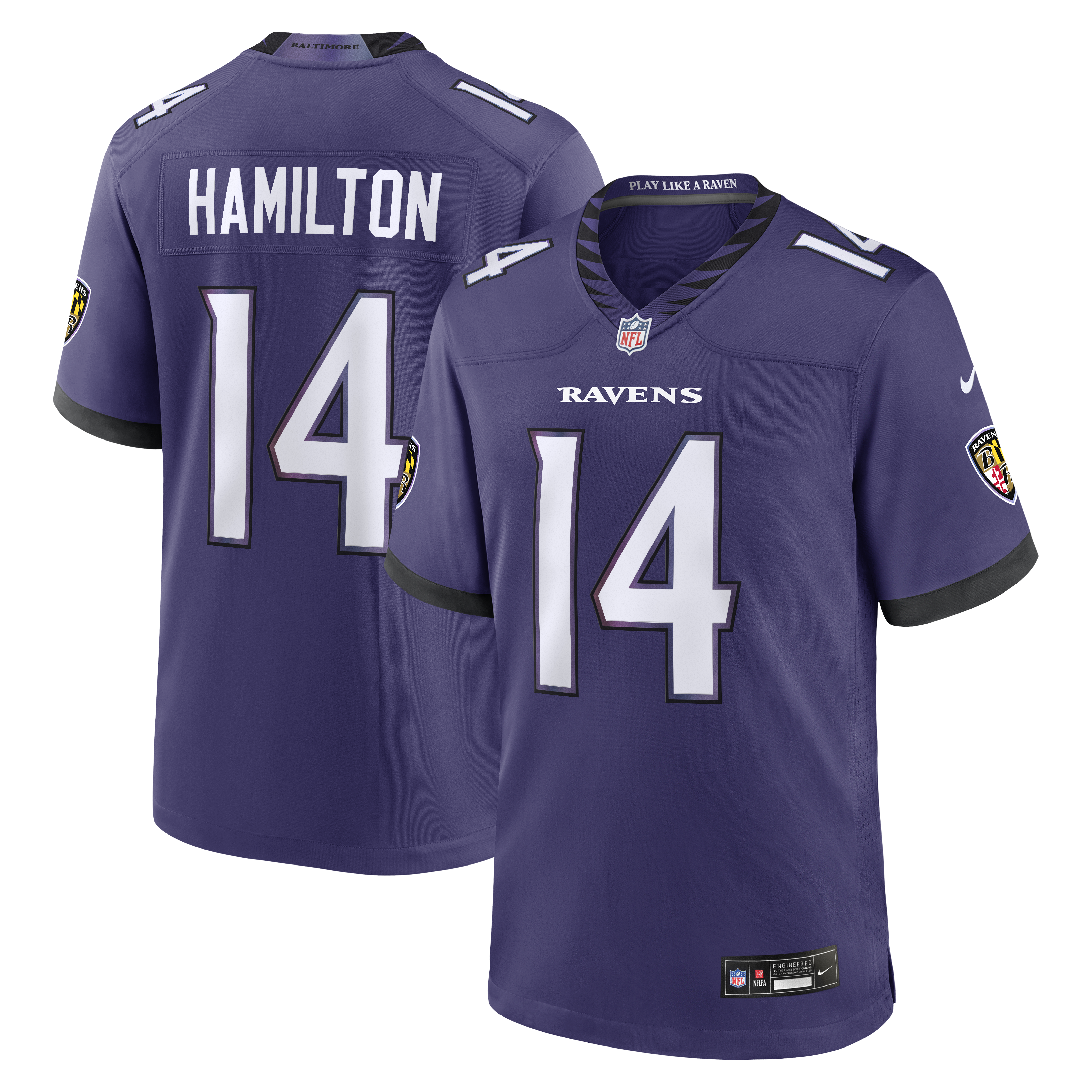 Kyle Hamilton Baltimore Ravens Team Game Jersey - Purple | Stitched Football Jersey TJS2292