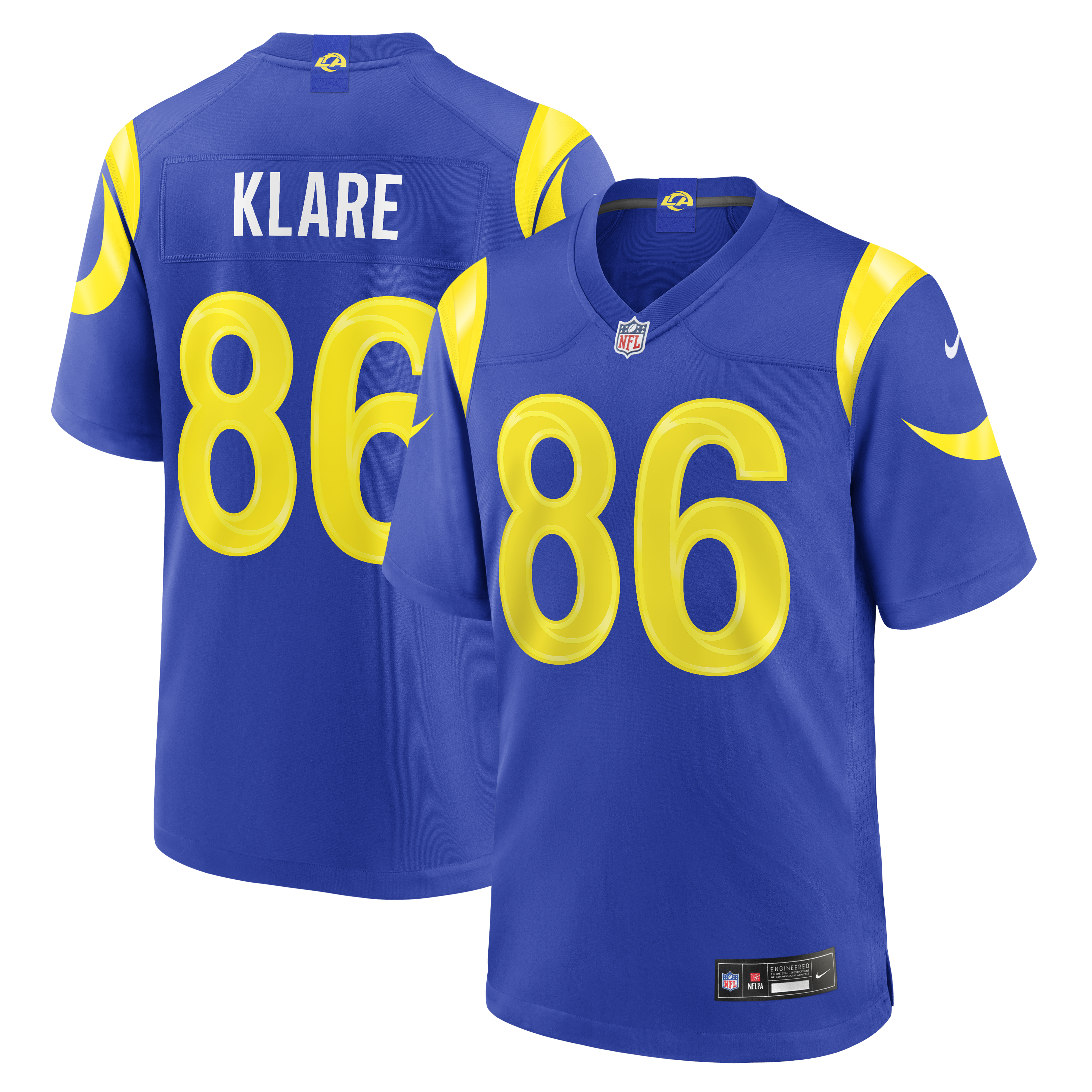 Max Klare Los Angeles Rams Team Game Jersey - Royal | Stitched Football Jersey TJS2318