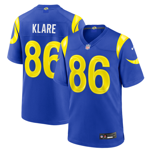 Max Klare Los Angeles Rams Team Game Jersey - Royal | Stitched Football Jersey TJS2318