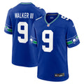 Kenneth Walker III Seattle Seahawks Throwback Player Game Jersey - Royal | Stitched Football Jersey TJS2436
