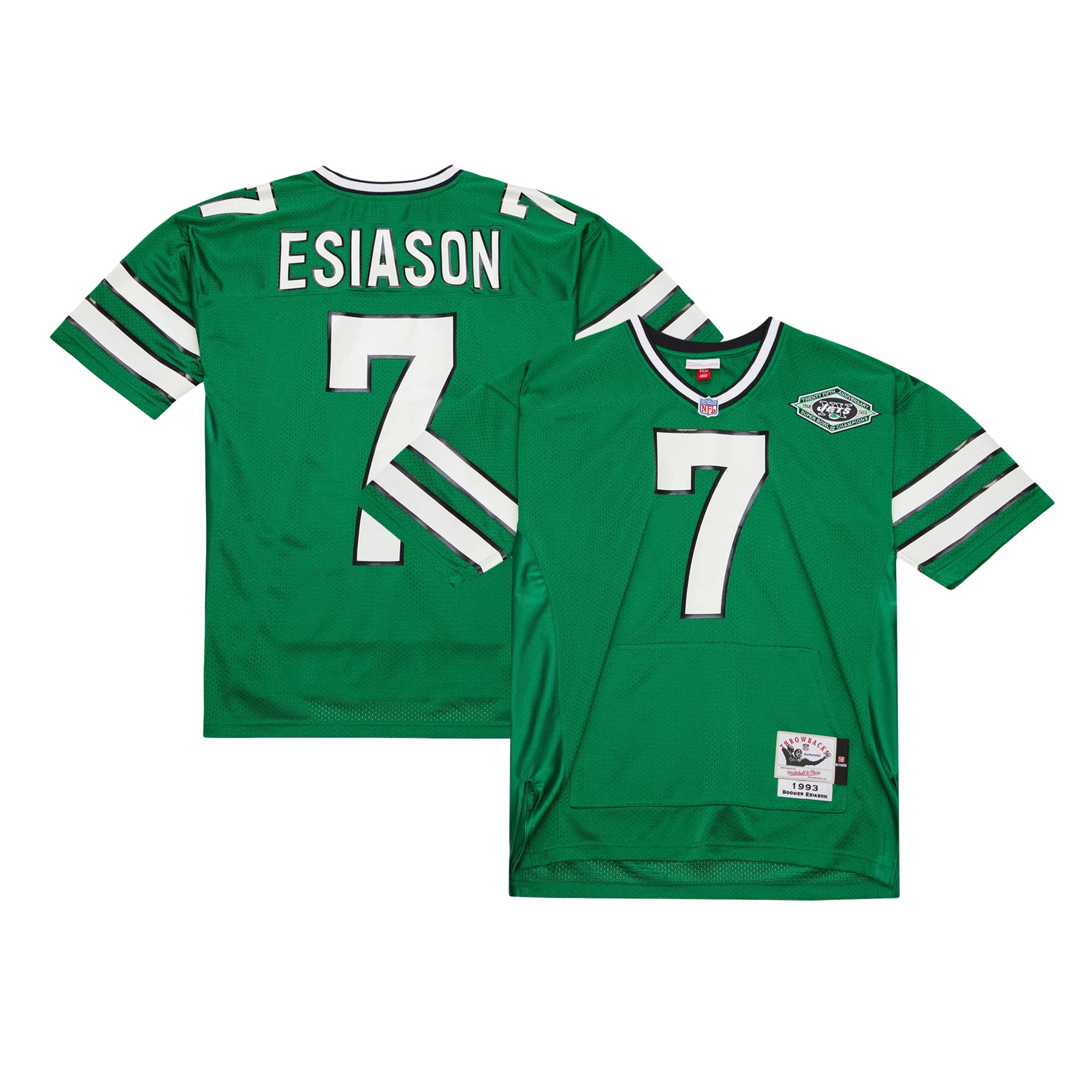 Boomer Esiason New York Jets M & N 1993 Throwback Retired Player Pocket Jersey - Kelly Green | Stitched Football Jersey TJS2313