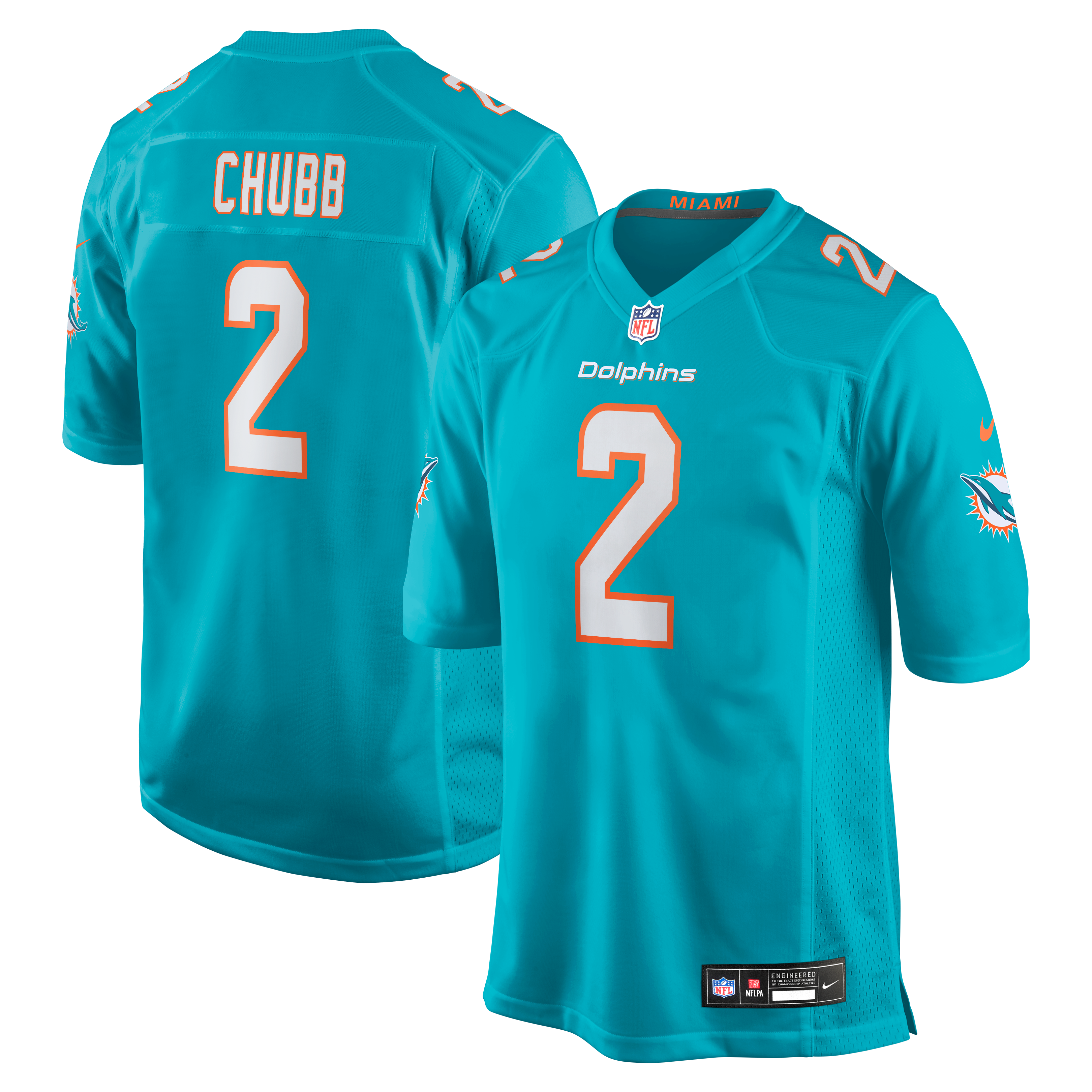 Bradley Chubb Miami Dolphins Game Player Jersey - Aqua | Stitched Football Jersey TJS2424